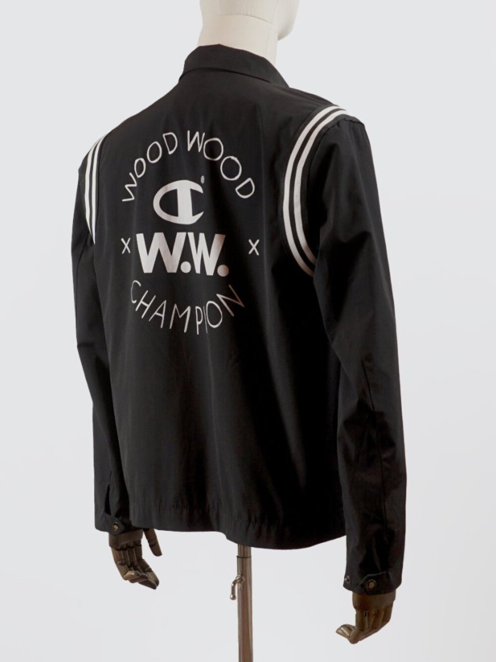 Wood Wood X Champion/ Coach Jacket / Varsity Windbreaker/ Size L - Picture 3 of 13